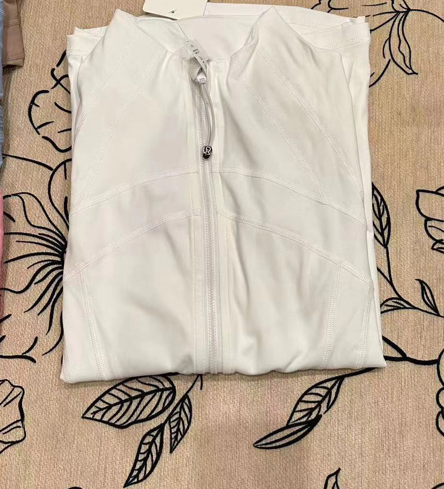 Slim Yoga Wear Sports Casual Fitness Jacket Women's Outdoor Sun Protection Top 4