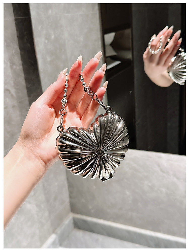 Mini Metal Shell/Heart Shape Bag One Shoulder Crossbody Fashion Bag 9