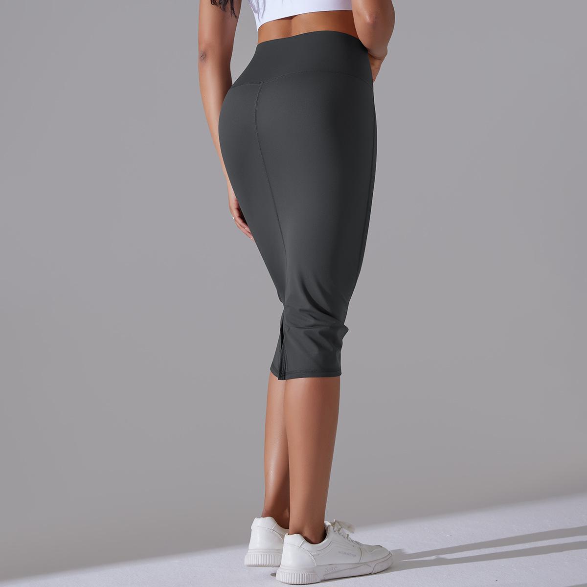 Women High Waist Stretch Slit Sports Skirt 69