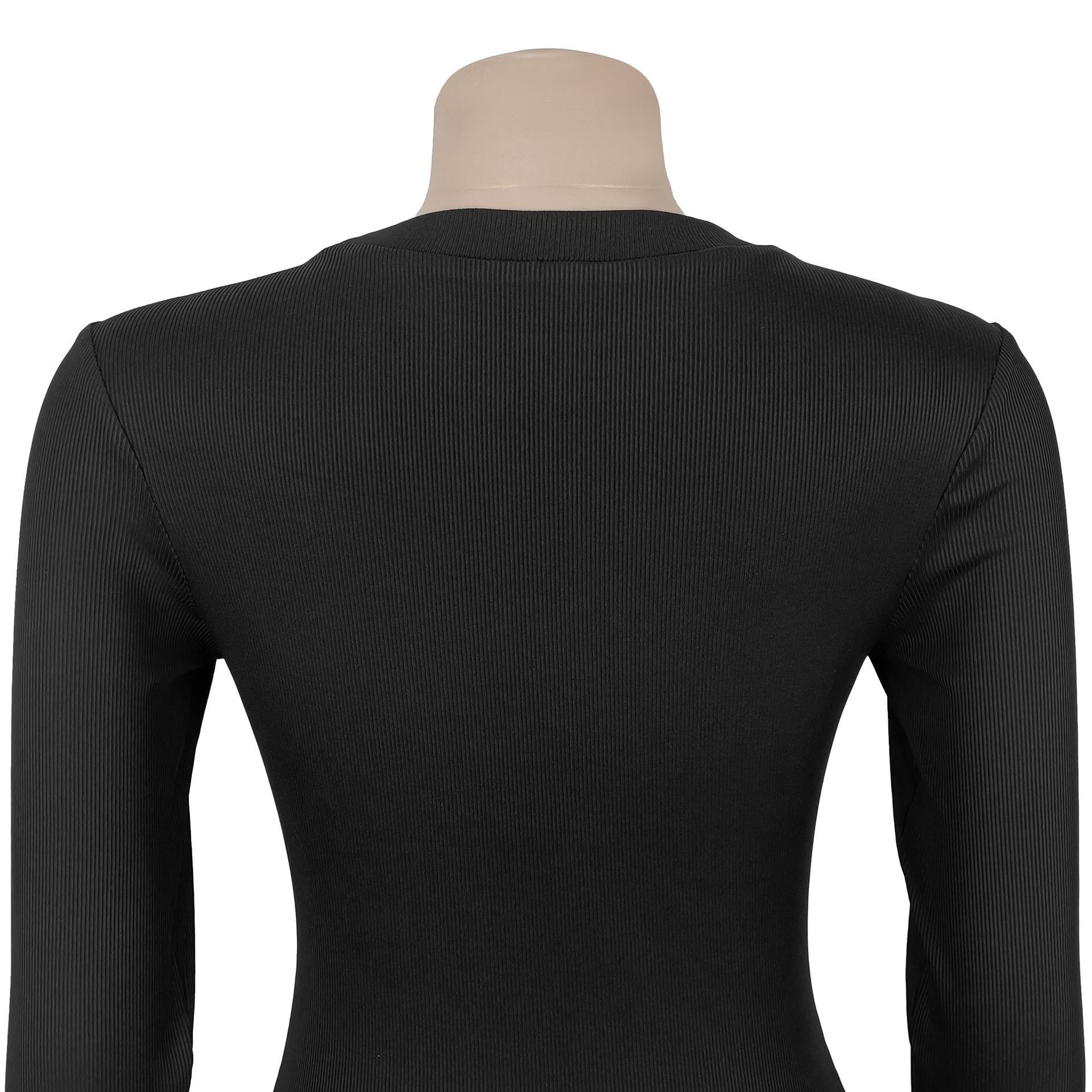 Women Solid Round Neck Tassel Dress 17