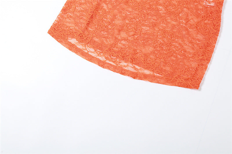 Summer Women's Fashionable And Sexy Lace See-Through Bodycon Dress 18