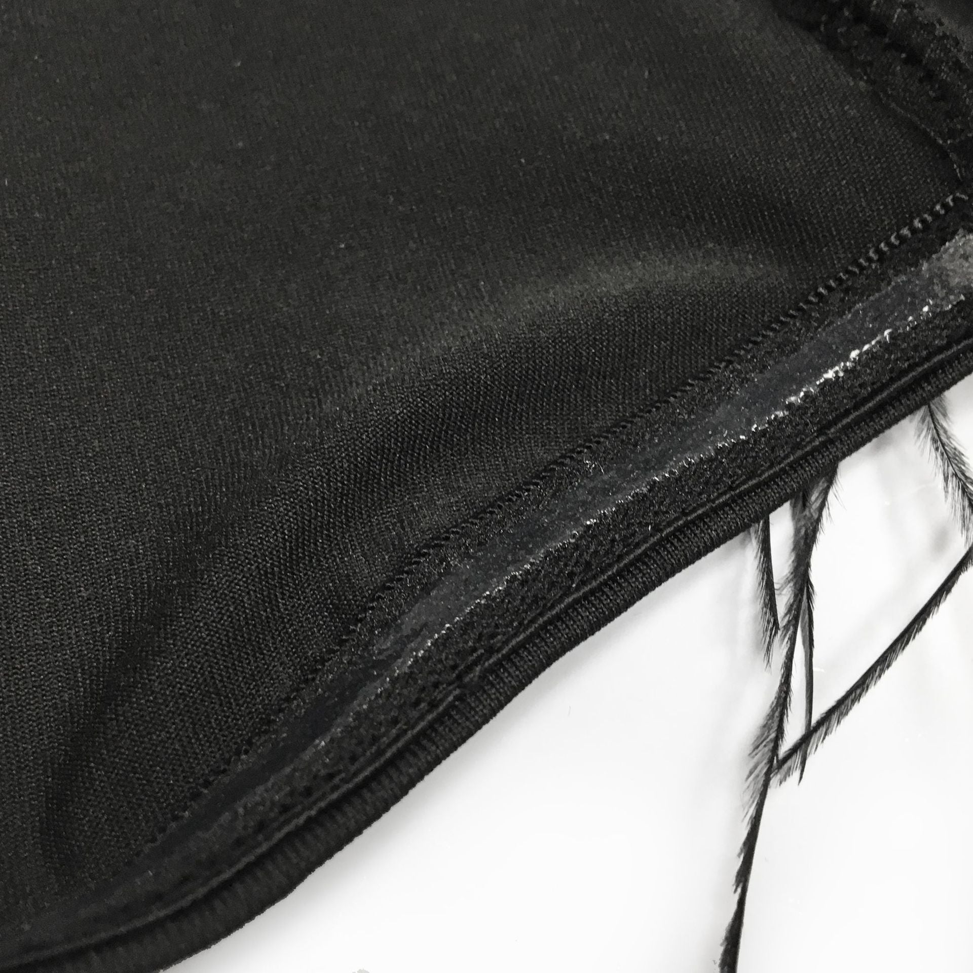 Solid color V-neck sleeveless feather irregular skirt dress 25