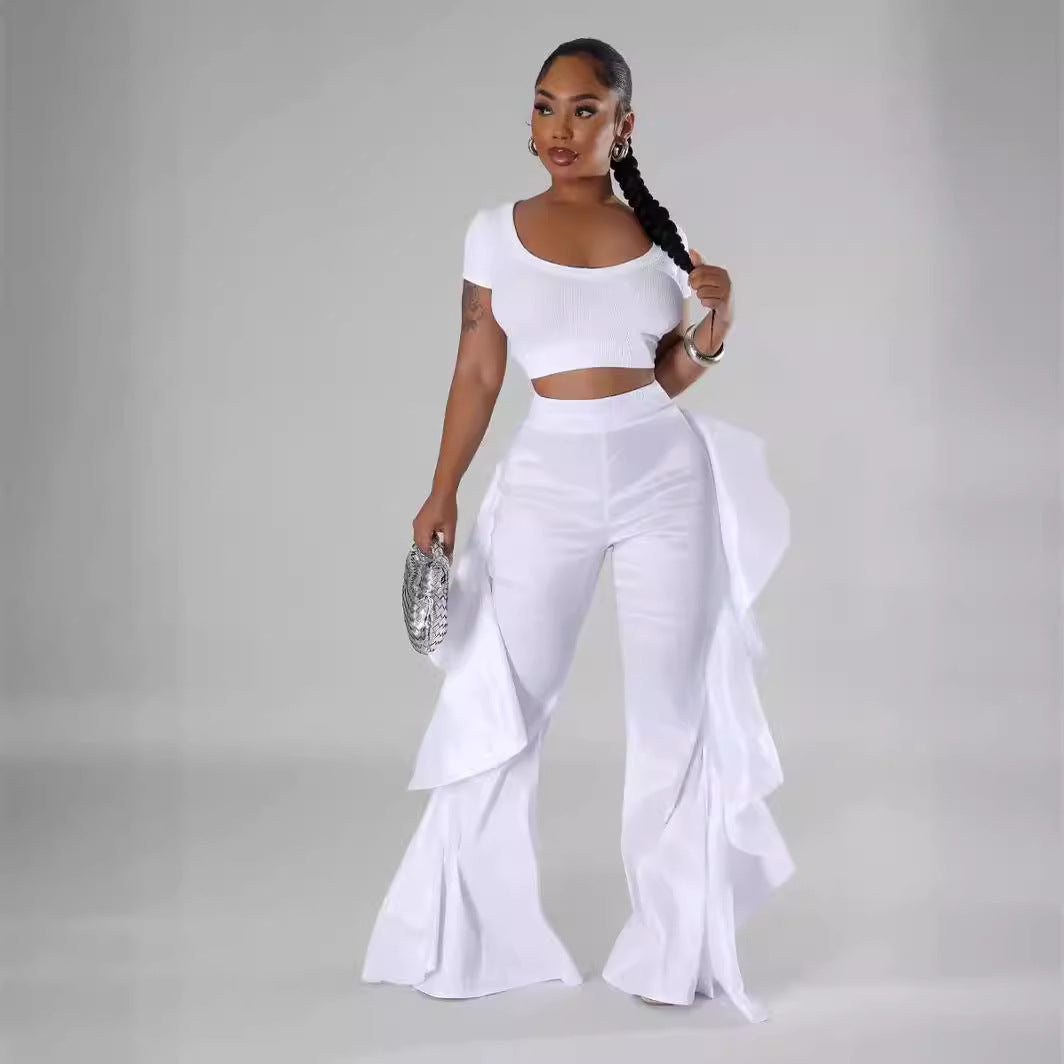 Women ruffle trousers 3