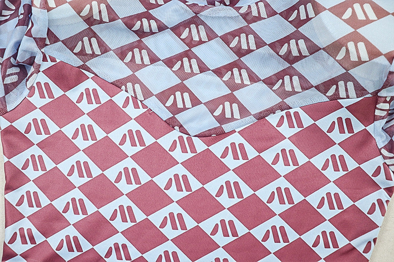 Women's Chic Semi-Sheer Printed High Neck Long Sleeve Fitted Bodycon Dress 12