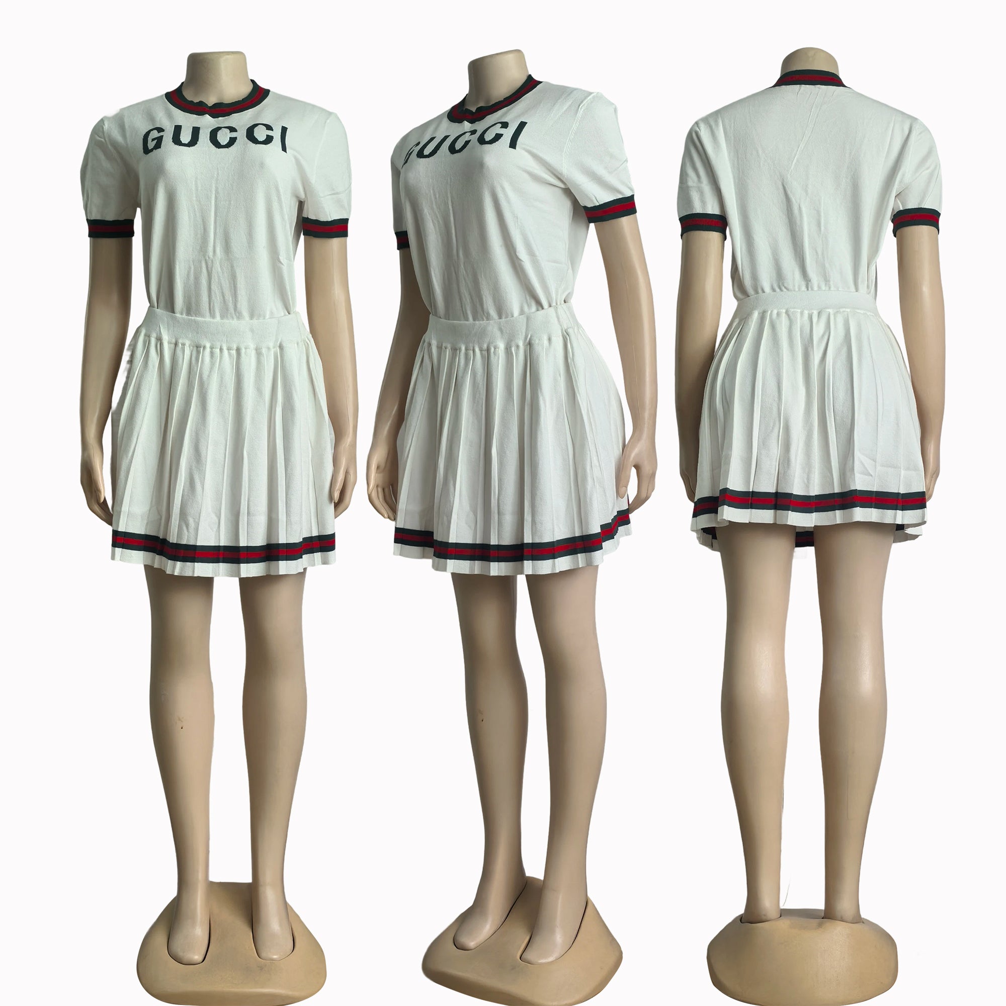 Women Print Short Sleeve and Skirt Two Piece Set 8