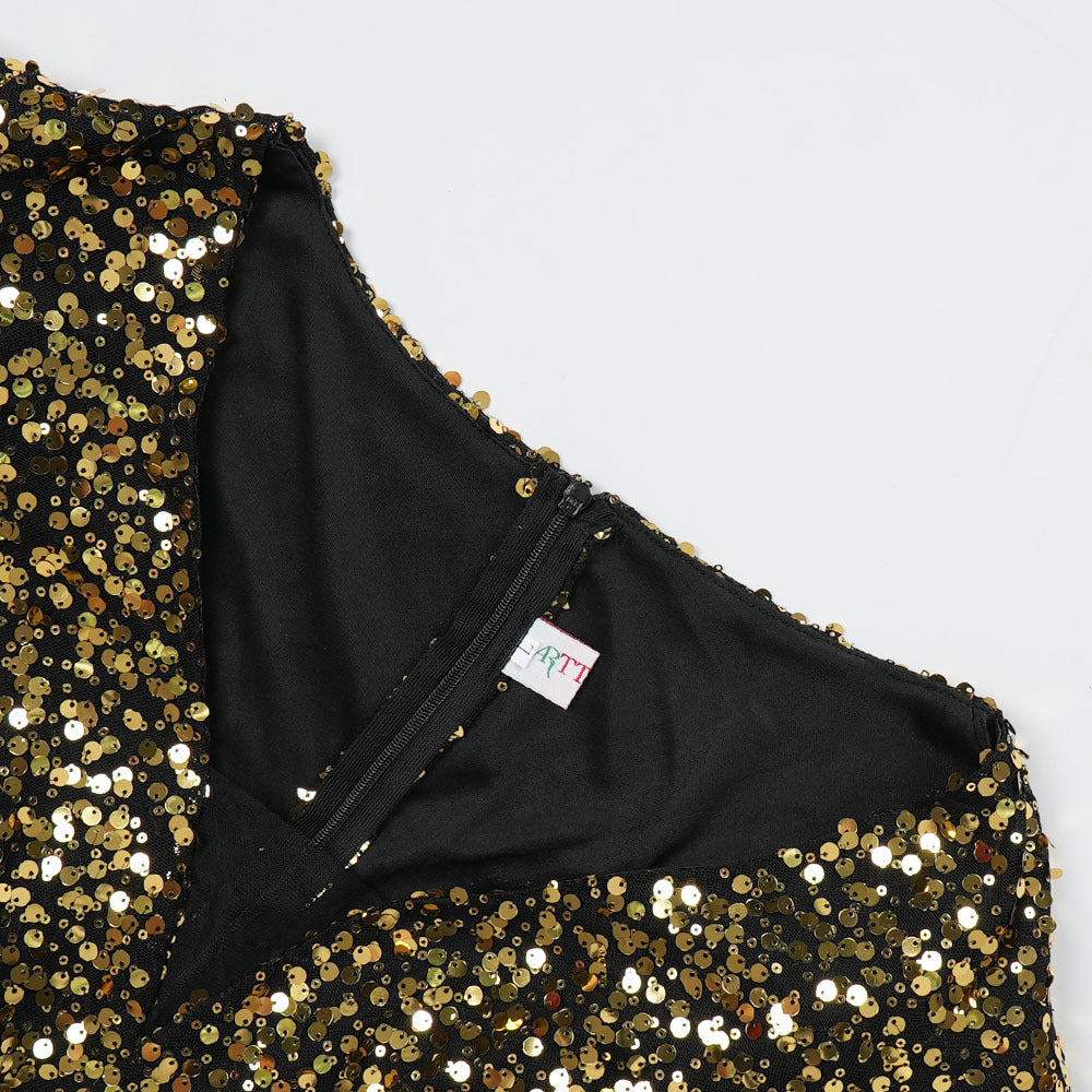 Plus-size African Women elegant sequin dress Dresses 18