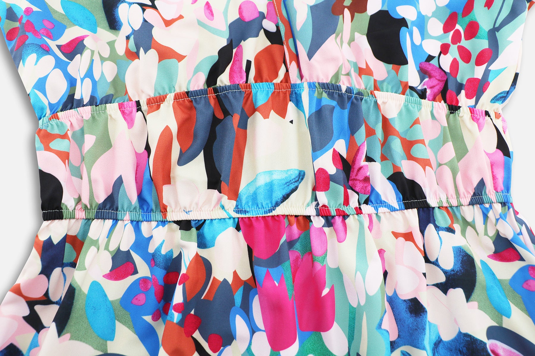 Summer Women's V-Neck Bohemian Print A-Line Dress 34