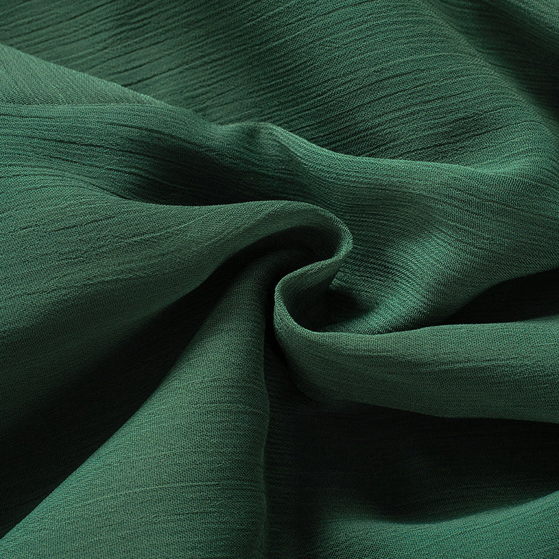 Women Summer Solid Casual Mesh Long Sleeve Lace-Up Backless Mini Dress 32