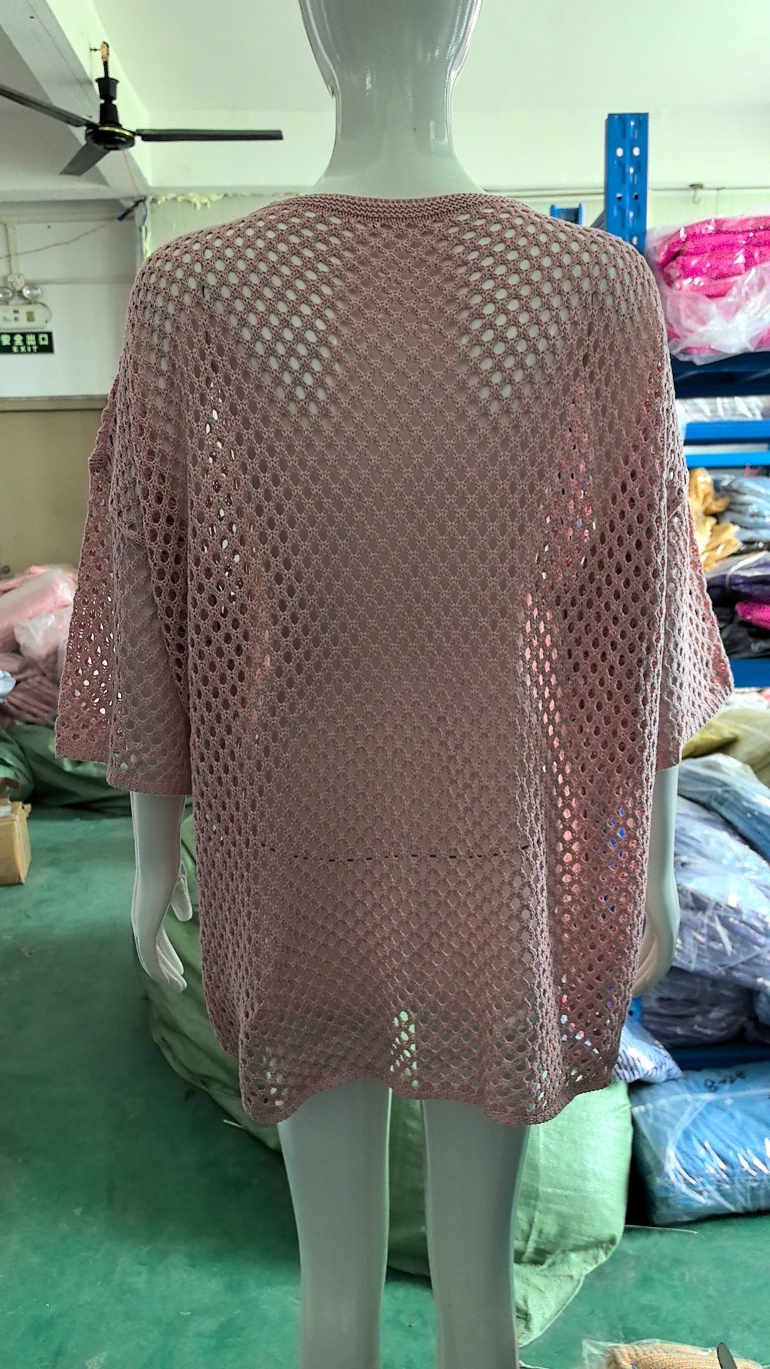 Summer five-star Round Neck Knitting shirt women's three-quarter sleeve top 8