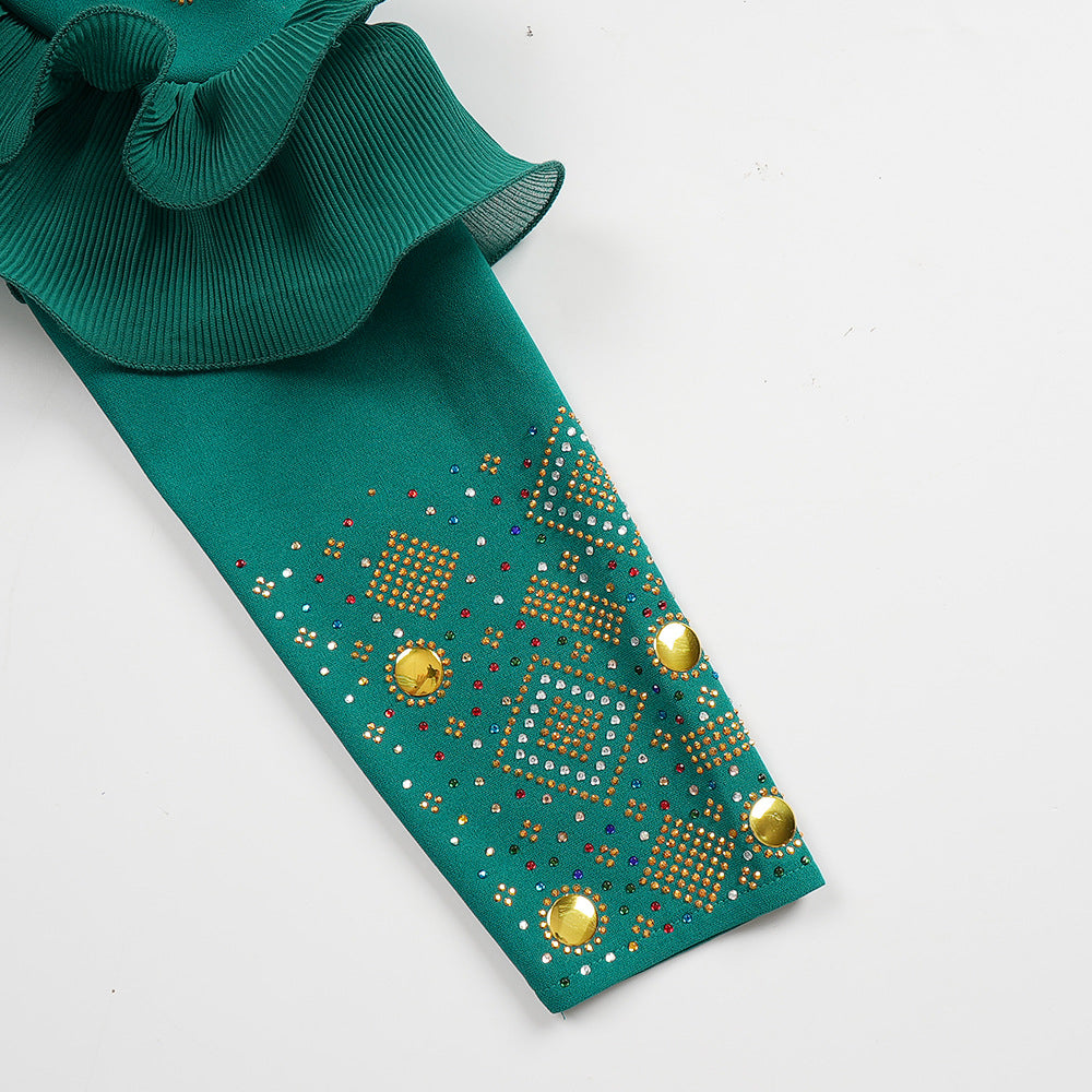 African Women's Plus Size Chic Elegant Fashion Beaded Formal Party Bodycon Dress Evening Gown 19