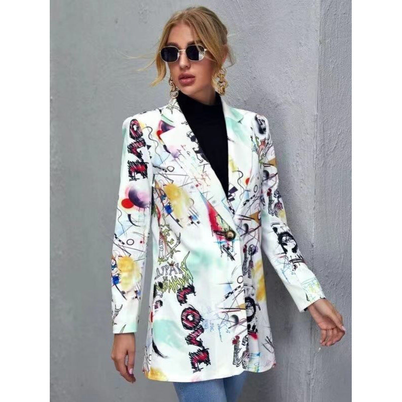 Women printed Blazer Coat 6