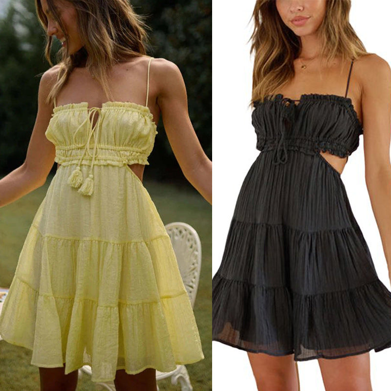 Summer Women's Strap Low-Back Mini Dress 8