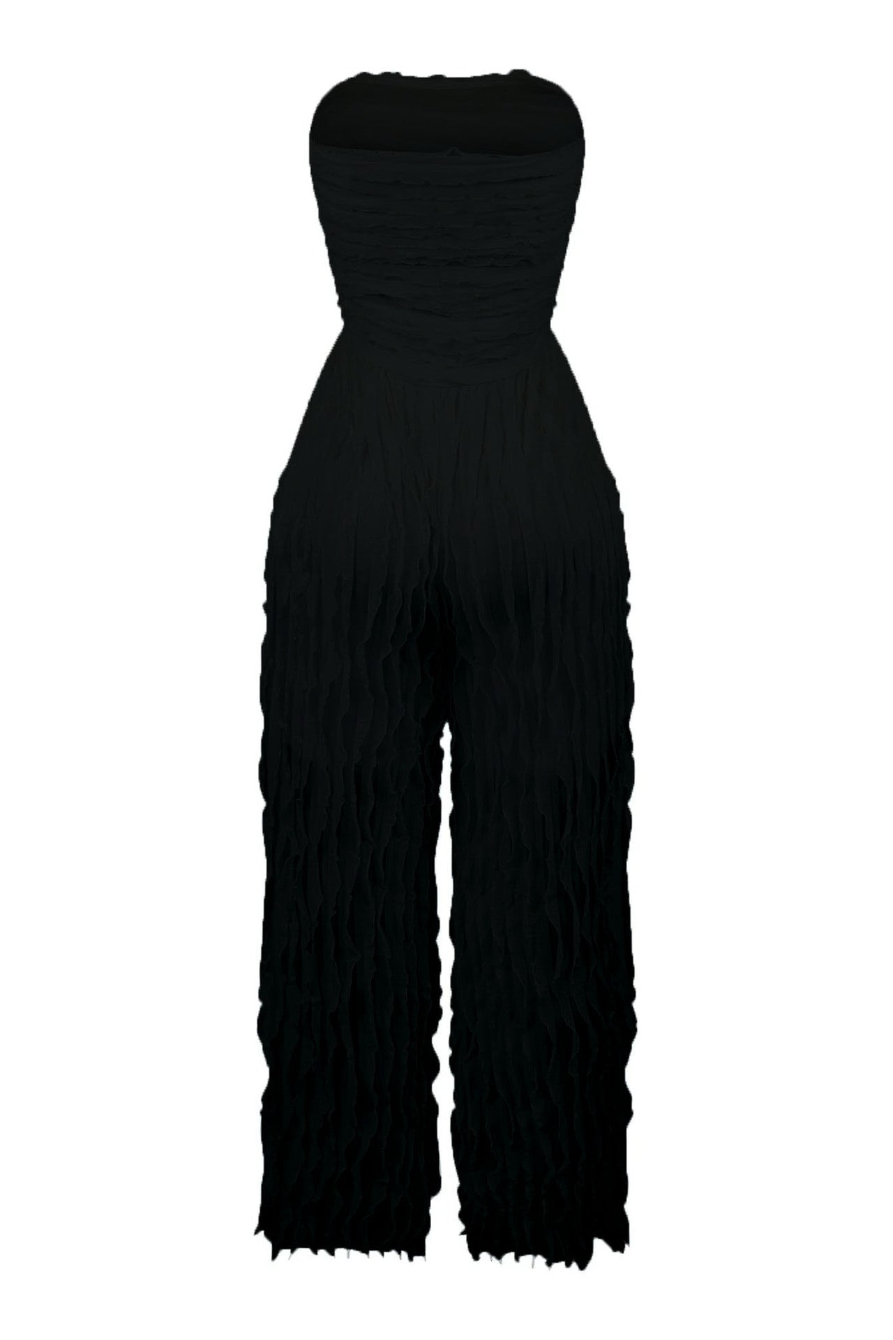 Fashionable Women Sexy Strapless High Waist Wide Leg Jumpsuit 11