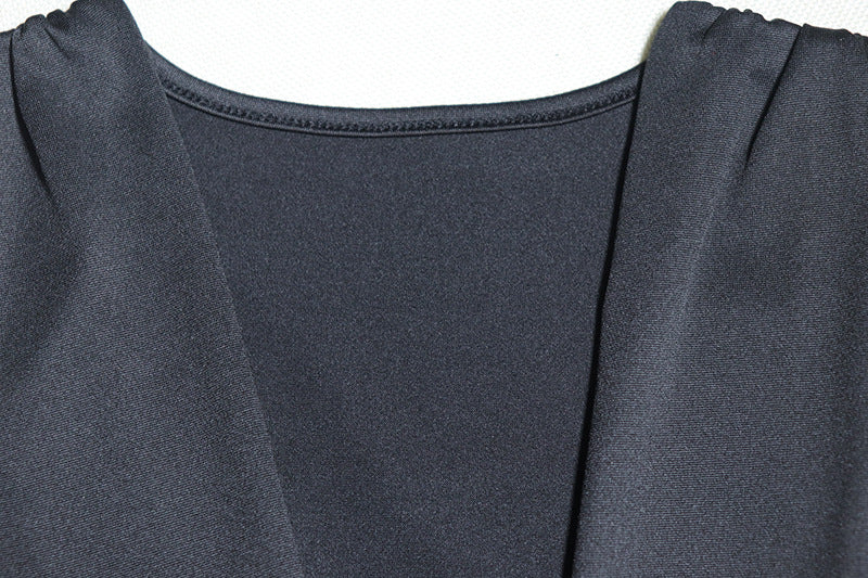 Sexy Deep V-Neck Sleeveless Bodycon Irregular Dress Trendy Female Dress 15