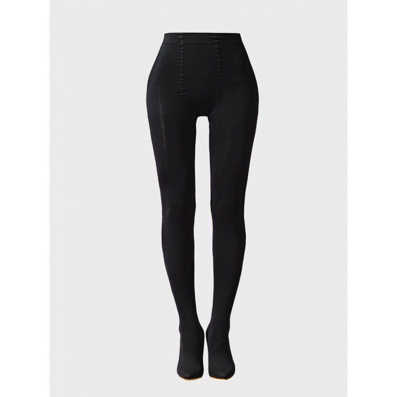 Pointed Stiletto Fashionable Sexy Women's Leggings Shoes