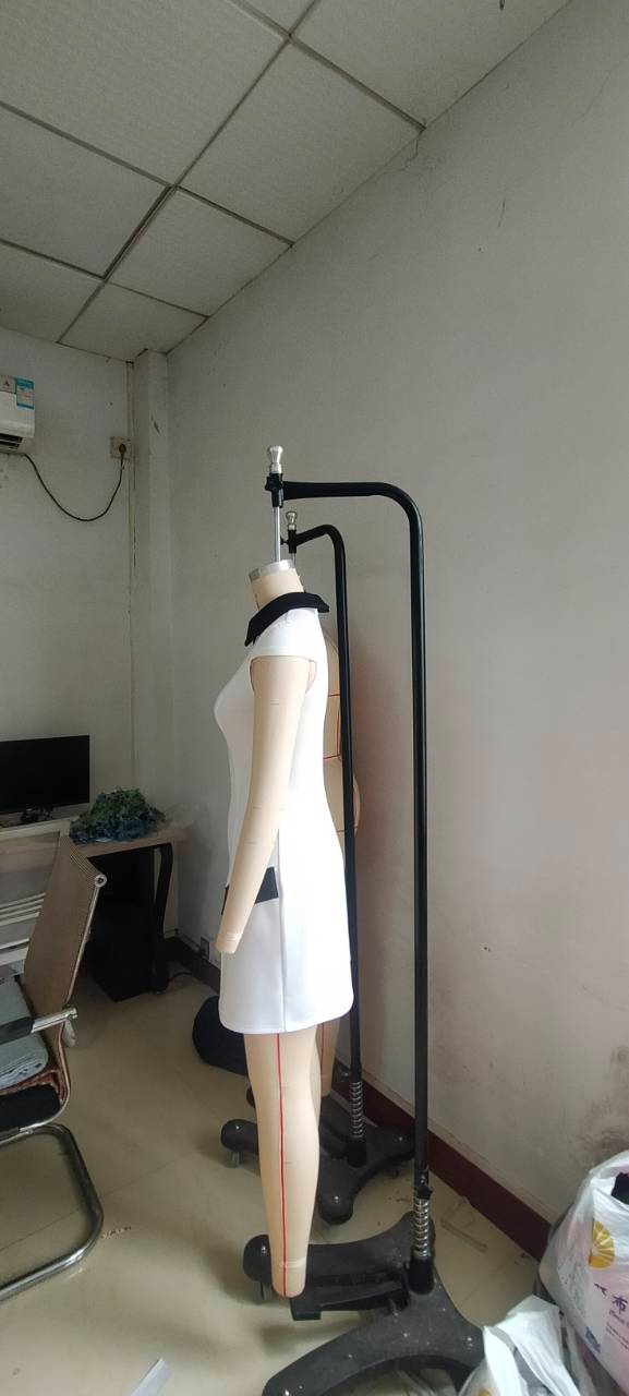 Chic Turndown Collar Short Sleeve Mini Dress 11