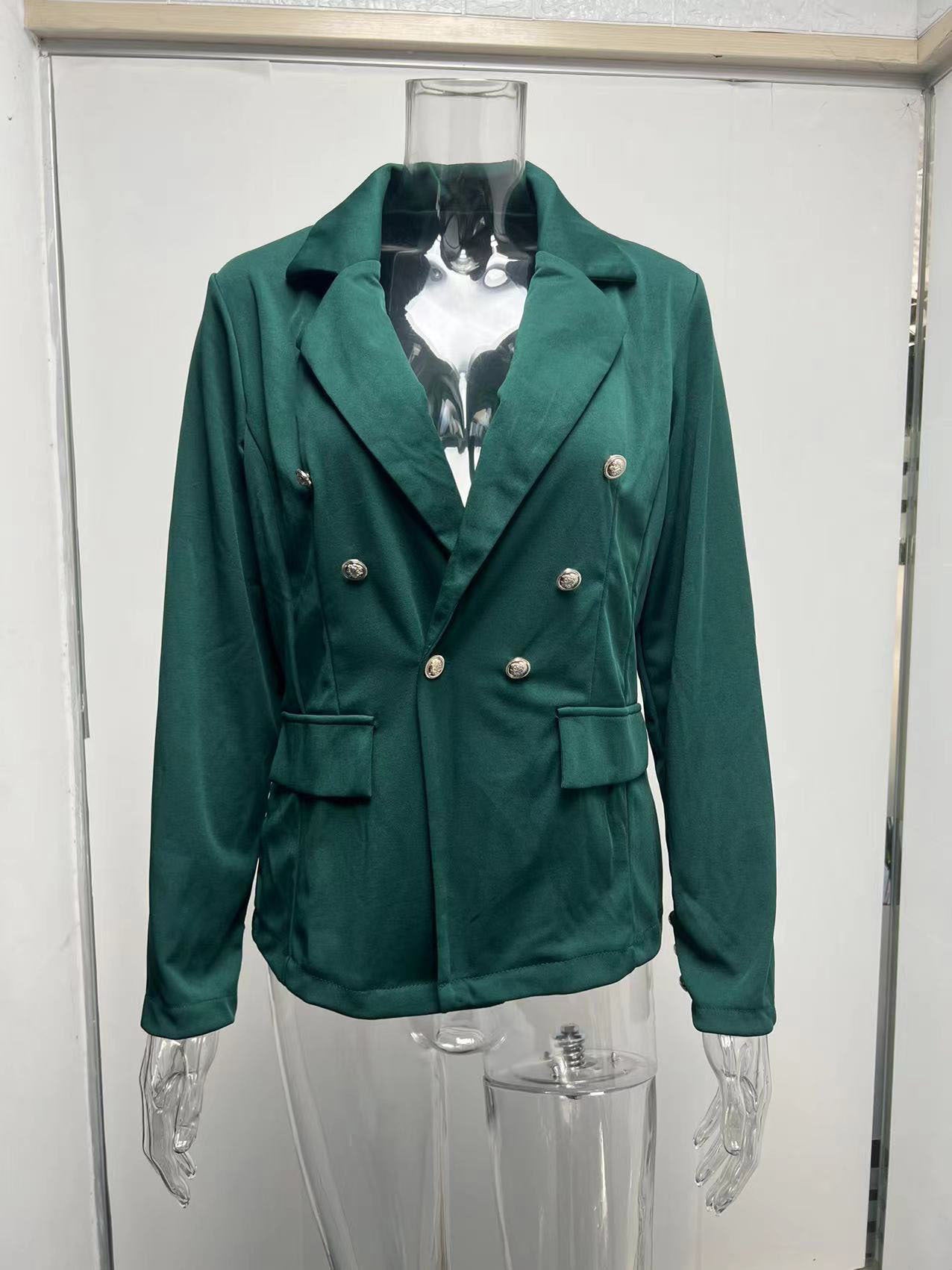 Women Long Sleeve Buttons Blazer 31