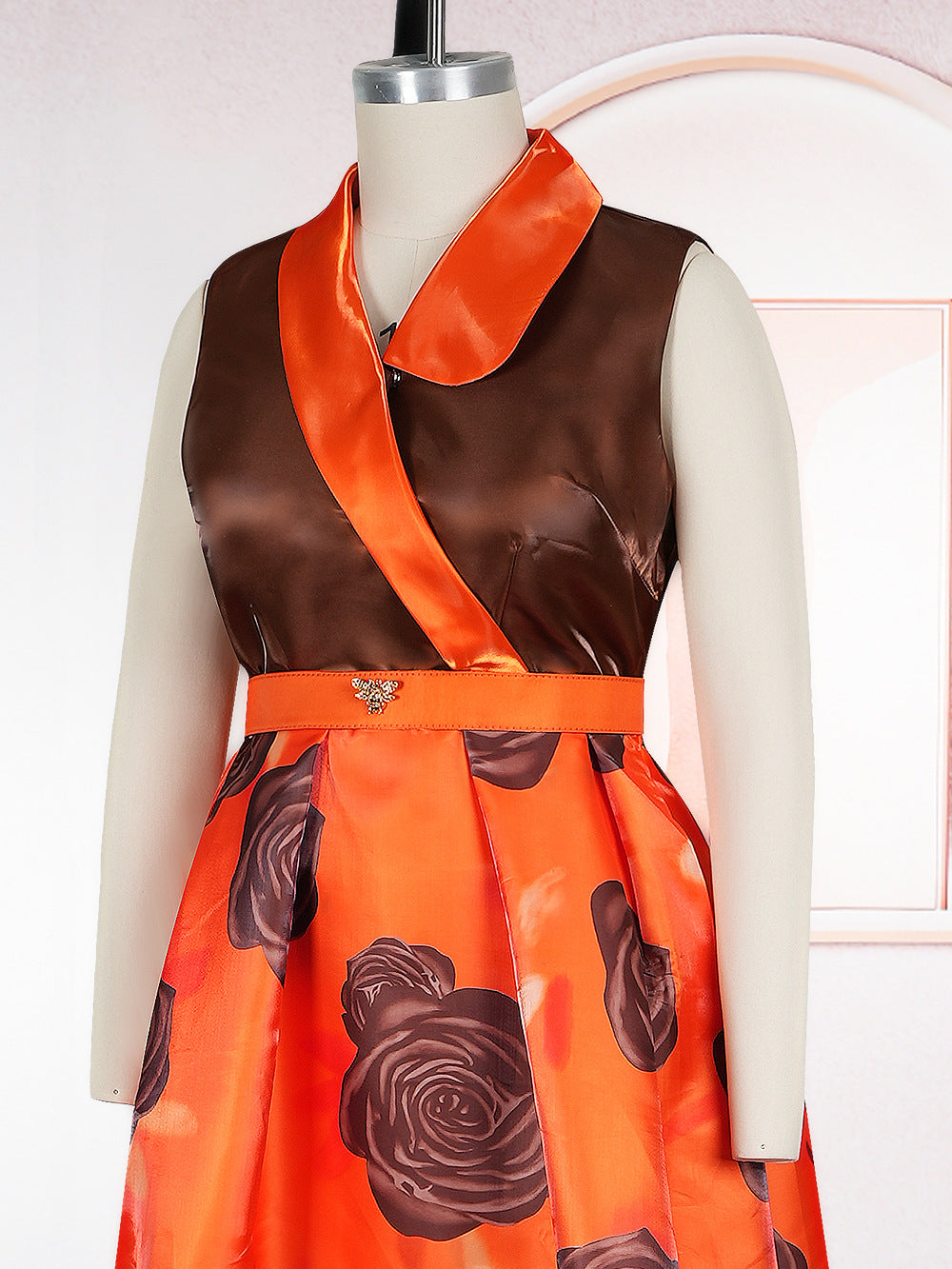 Plus Size Women's African Sleeveless Summer Sexy Print Dress 11