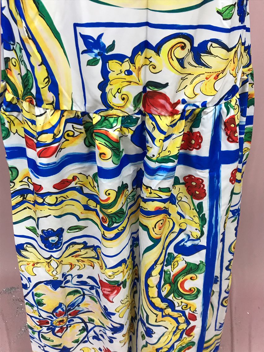 Women Sexy Chic Suspender Printed Top And Beach Skirt Two-Piece 27