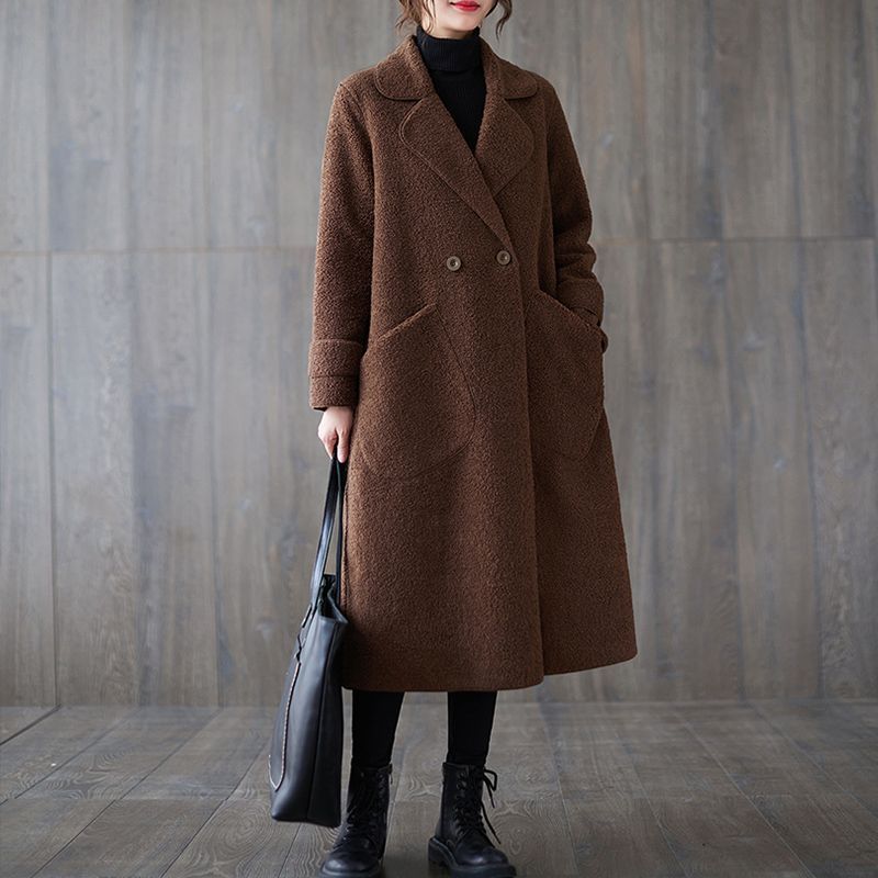 Plus Size Women Autumn and Winter Loose Retro Jacket 3