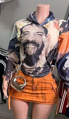 Women Hooded Print Casual Hoodies 4