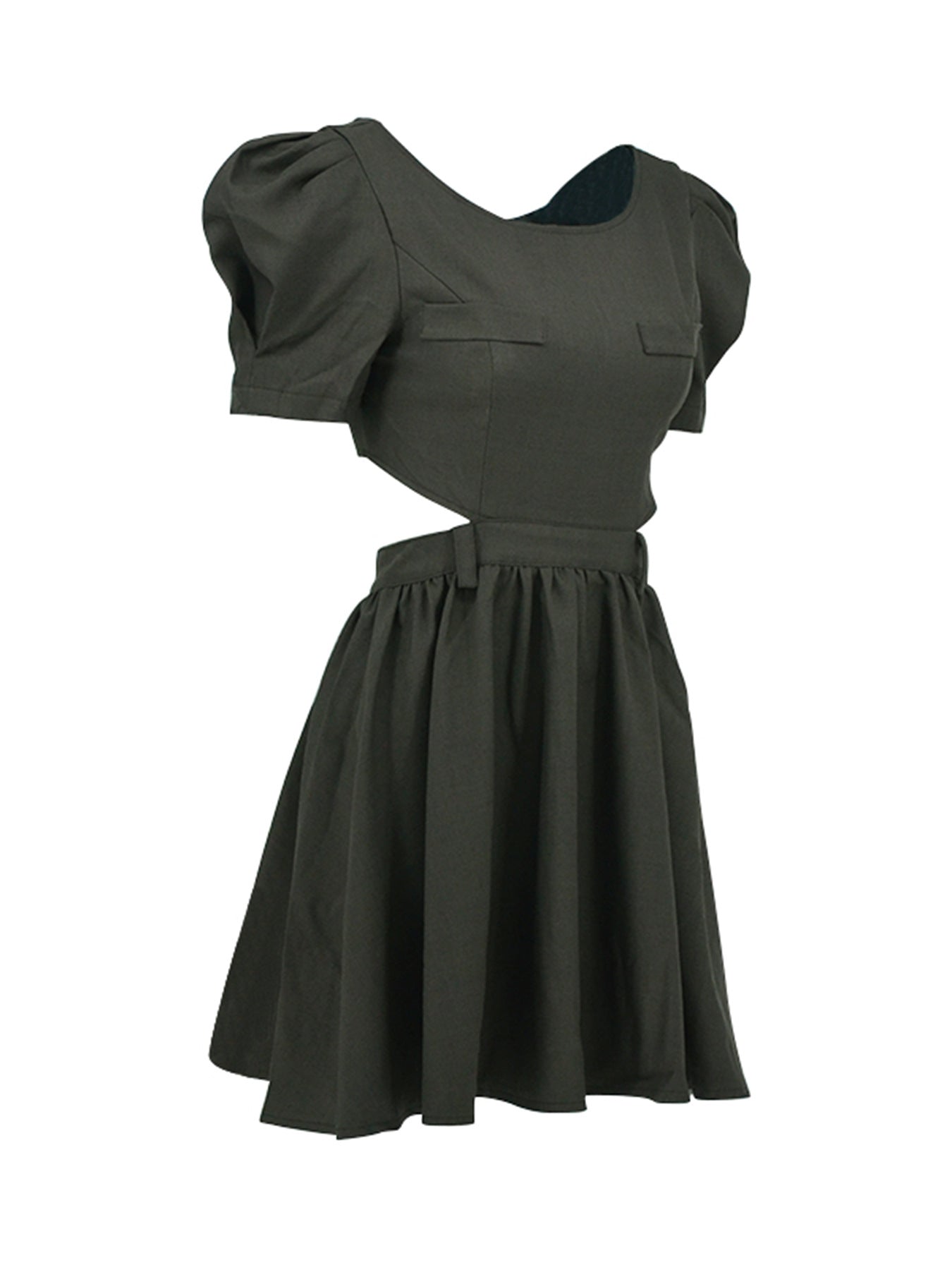 Summer Short Sleeve Hollow Slim Open Waist Slim Fit Dress 12