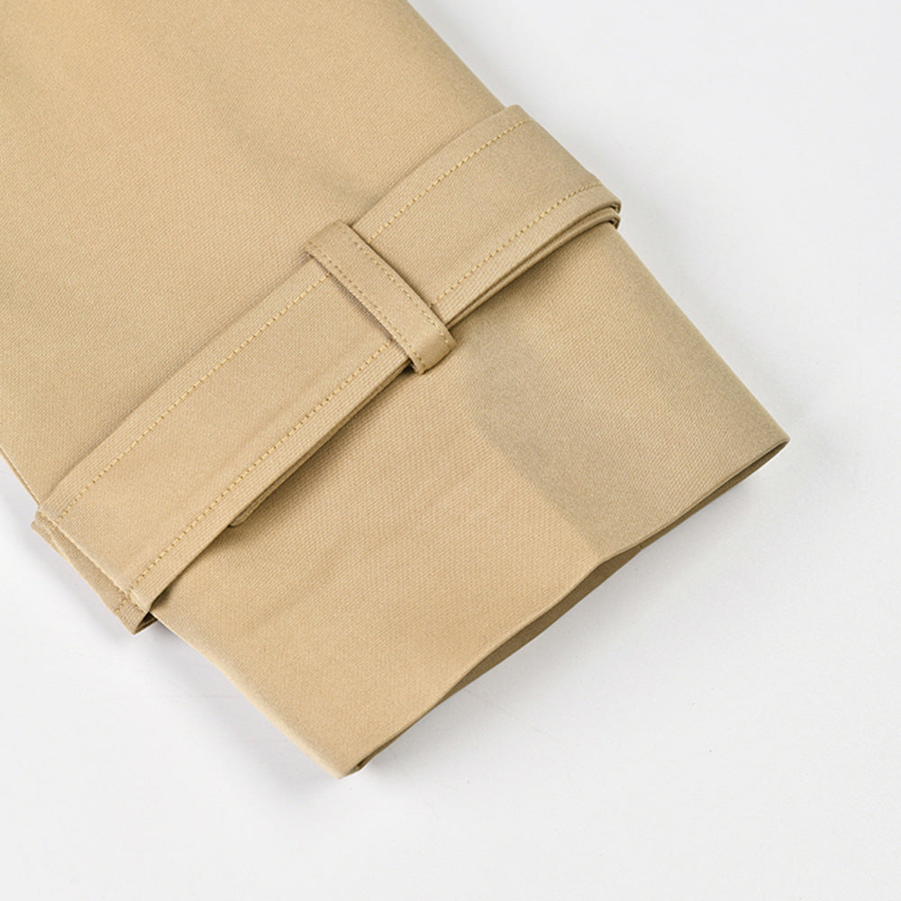 Trendy Asymmetric Shawl Windbreaker Jacket For Women Autumn Chic Gray Long Coat 7