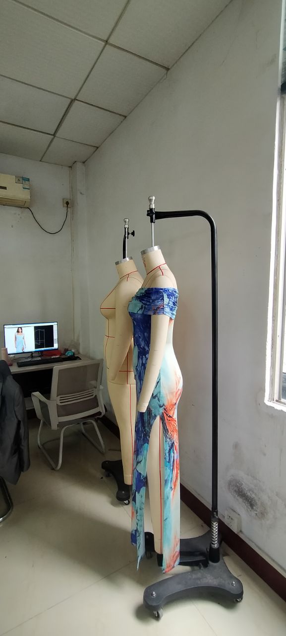 Women sexy printed slit dress 10