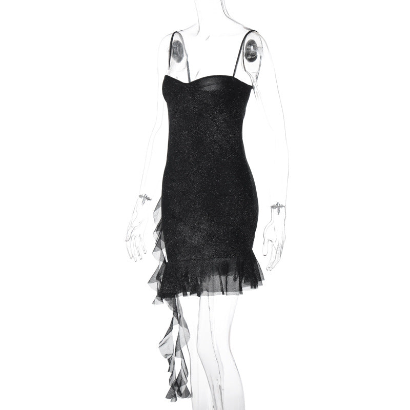 Women's Spring Summer Fashion Sexy Ribbon Slim Strap Dress 6