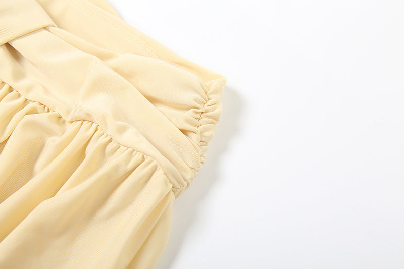 Autumn Women's Fashion Sexy Strapless Crop Top Sexy Chic Long Skirt Two-Piece Set 19