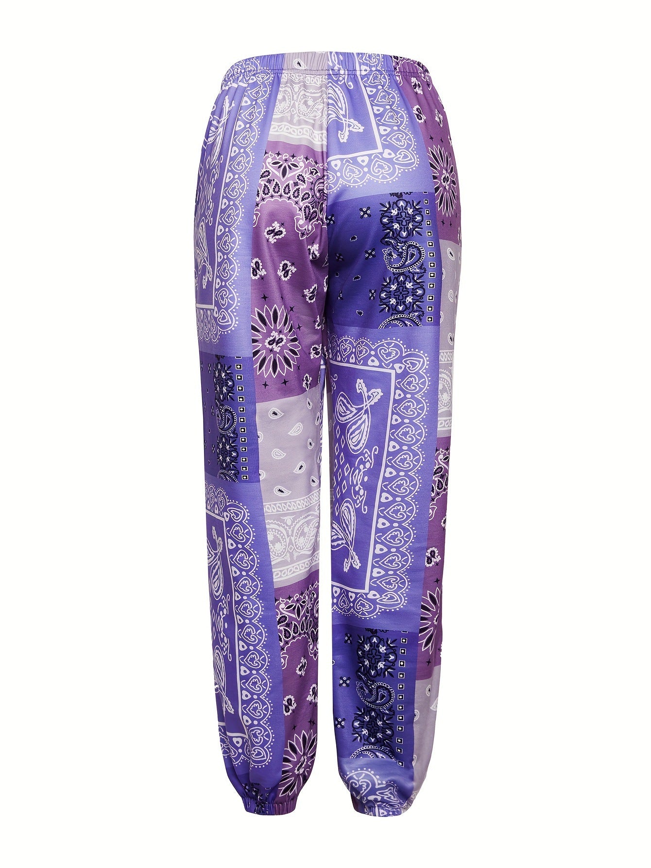 Women Casual Cashew Print Bouquet Foot Pants 4