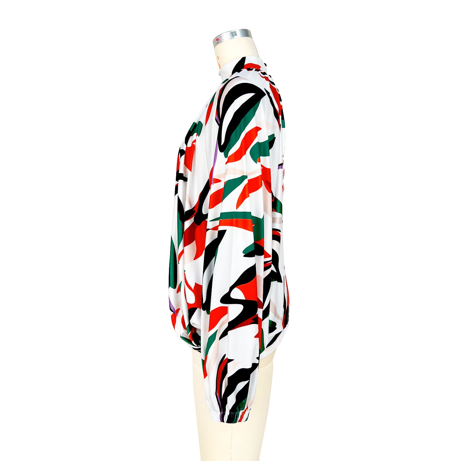 Women Buttoned Printed Bat Sleeves Shirt 13