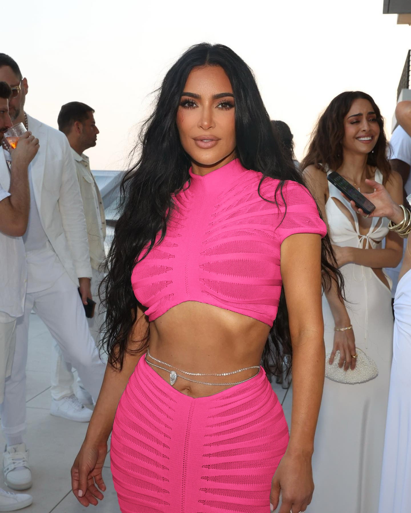 Women's Sexy Knitting See-Through Nightclub Low Waist Bodycon Two Piece Skirt Set 10