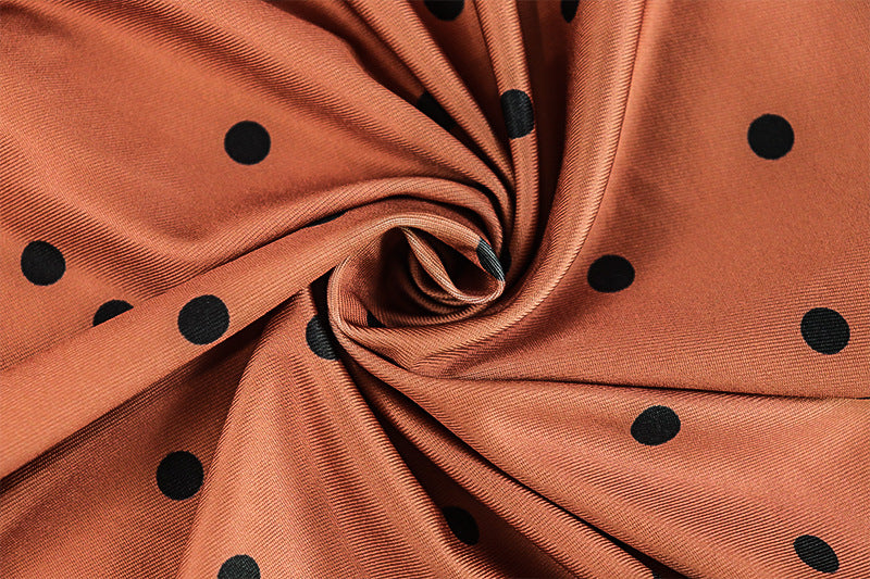 Print Polka Dot Women's Slim Waist Sexy A-Line Pleated Deep V-Neck Sleeveless Short Dress 16