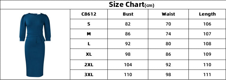 Plus Size Fashion Solid Color Round Neck Ol Bodycon African Dress 17