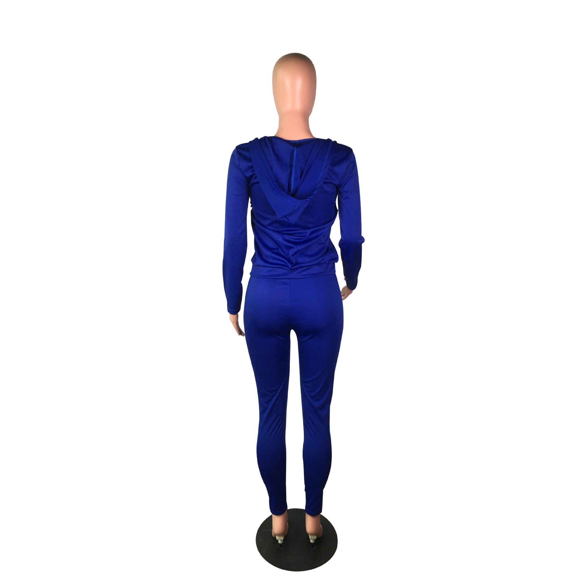 Women's Autumn Style Hat Pocket Zipper Fashion Casual Sport Two Piece Set 64