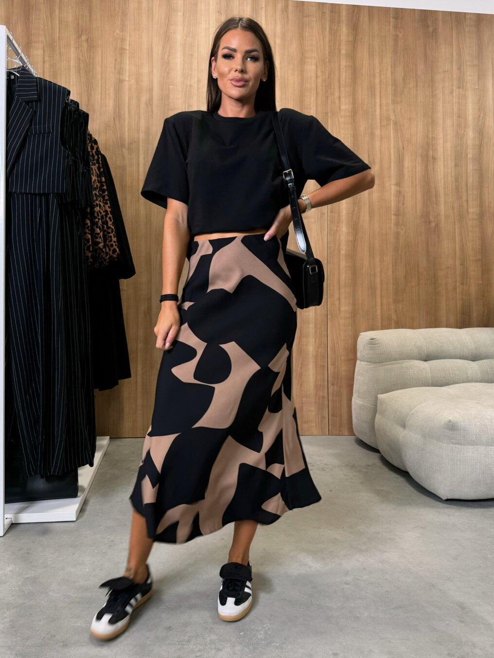 Autumn Fashion High Waist Slim Fit Printed Women's Skirt 4