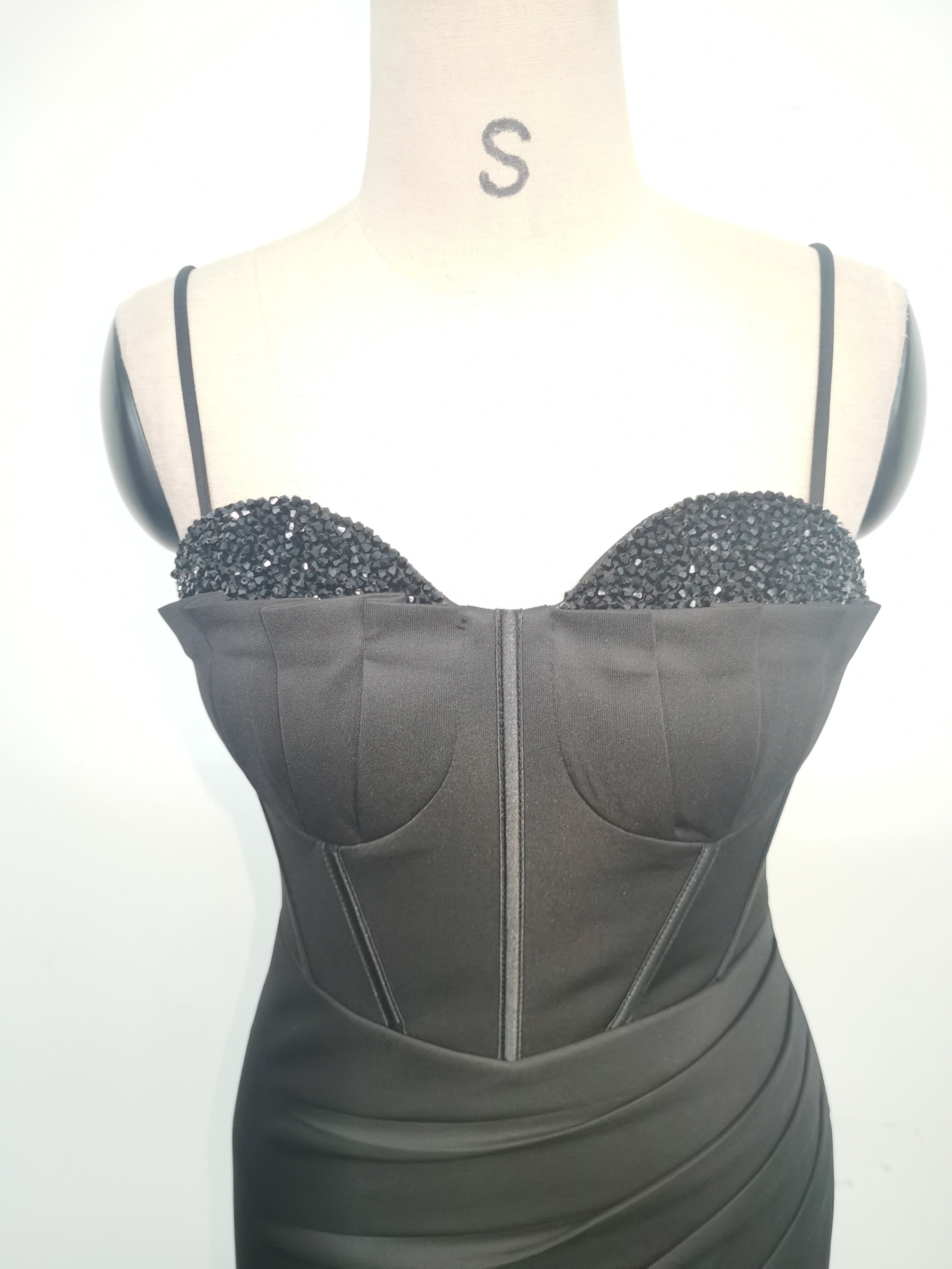 Women Fishbone Crystal Evening Dress 18