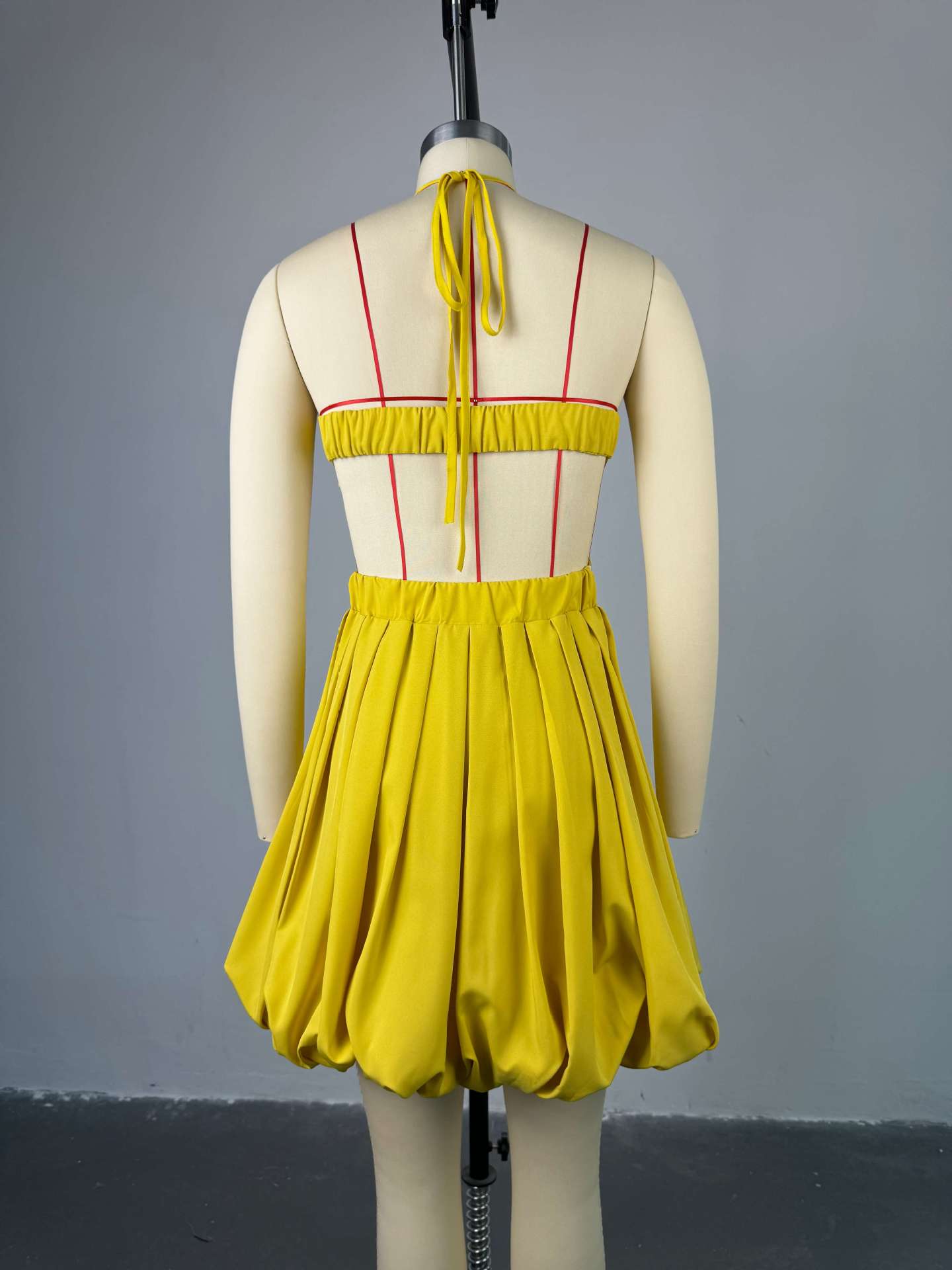 Women Autumn Halter Neck Strapless Backless Dress 7