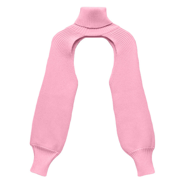 Women Lantern Sleeve High Neck Sweater 27