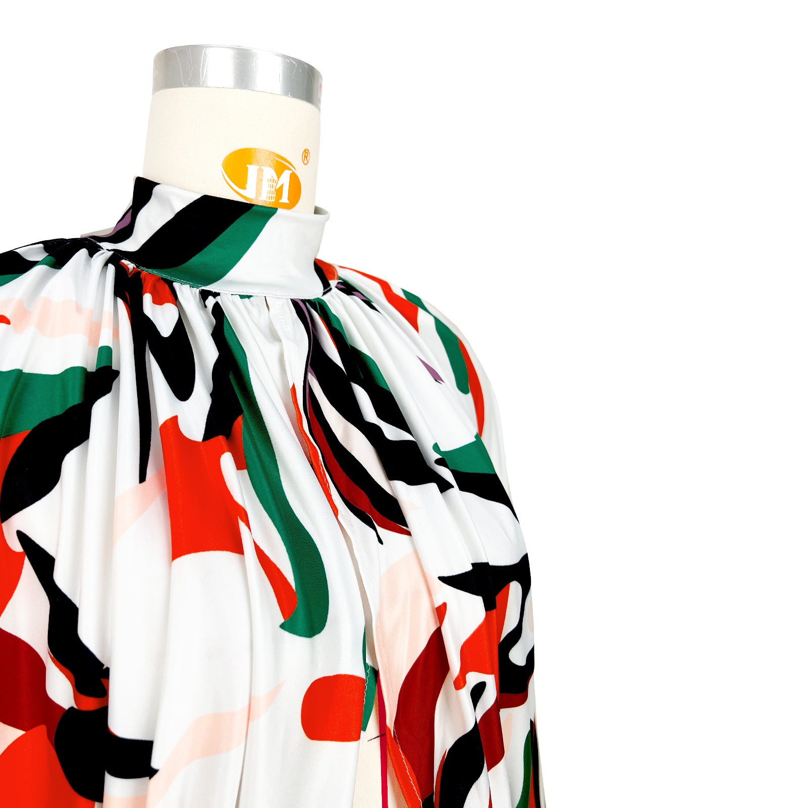 Women Buttoned Printed Bat Sleeves Shirt 16