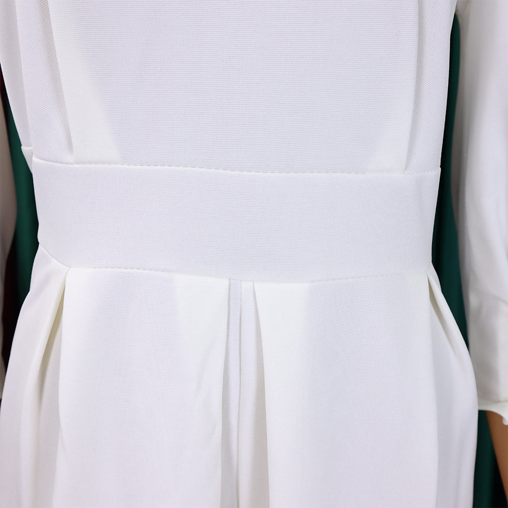 Plus Size African Women Long Sleeve Solid Loose Wide Leg Jumpsuit 33