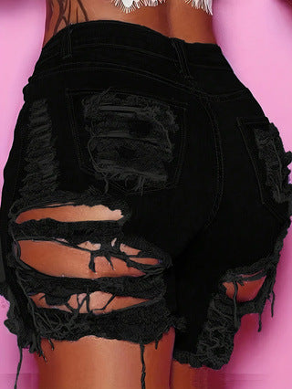 Women's High Waist Ripped Sexy Denim Shorts 3