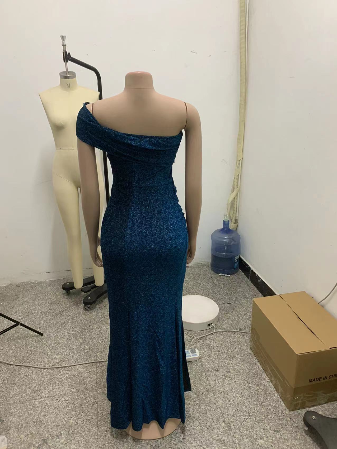 Sexy fashion nightclub wrap chest slit women's dress 10