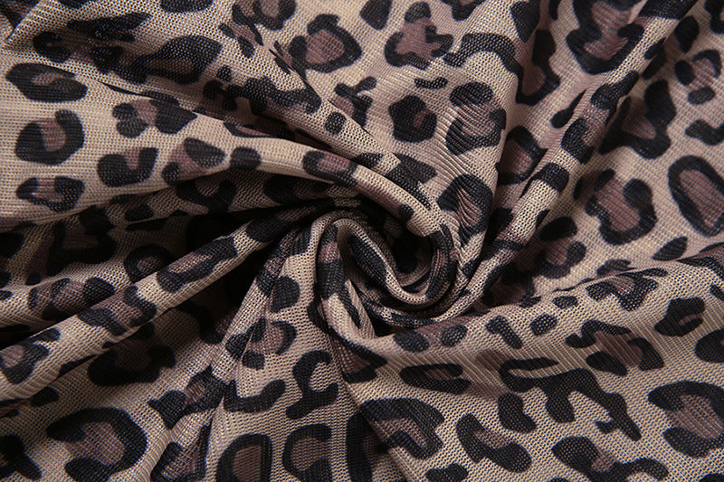 Spring Sexy High Waist Tight Fitting Leopard Print Jumpsuit 16