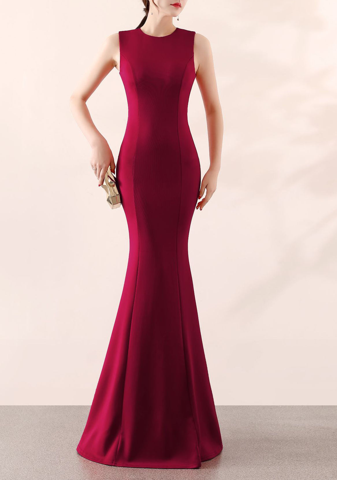 Bridal Wedding Long Formal Party Elegant Fishtail Engagement Evening Dress 6