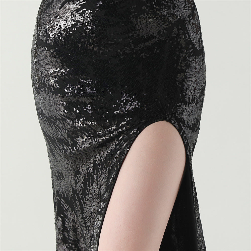 Women cross Lace-Up fishtail evening dress Formal Party evening dress 33