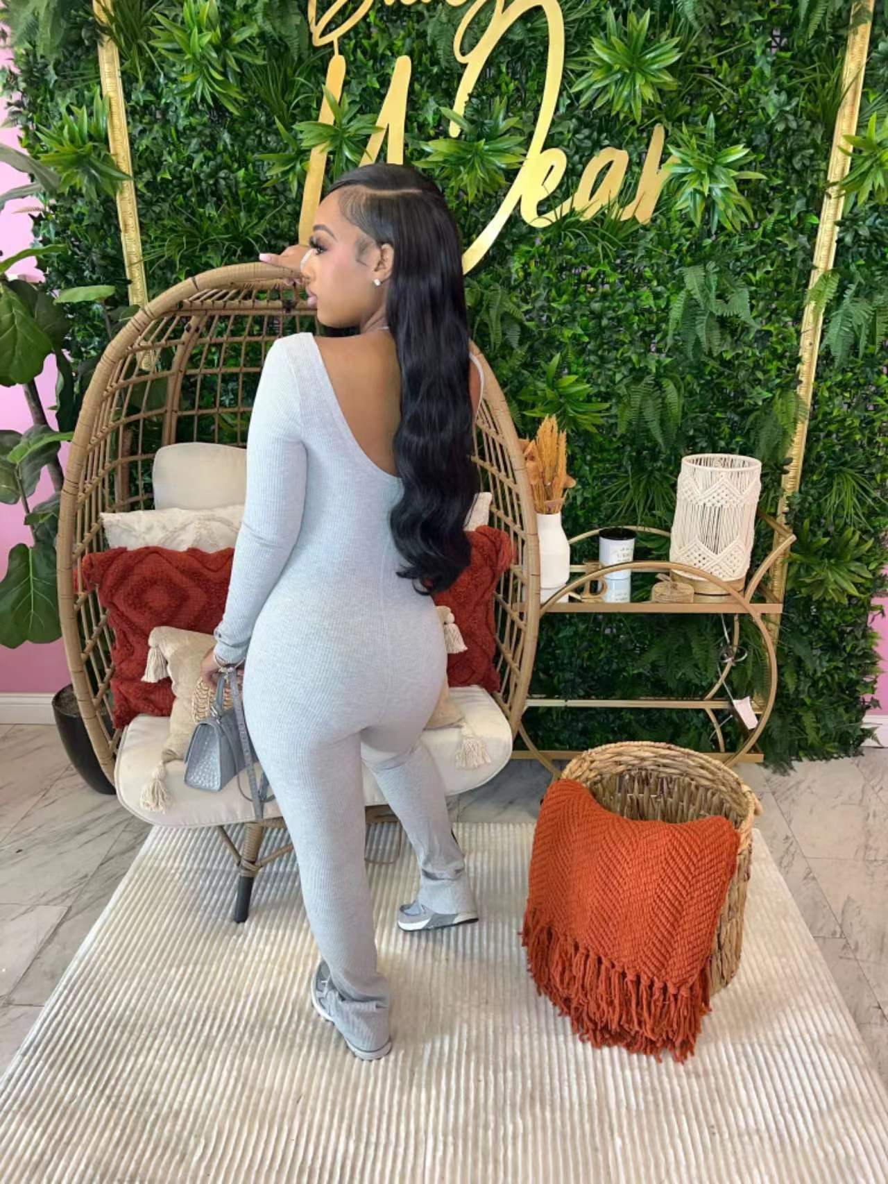 Women Solid Sexy Jumpsuit 4