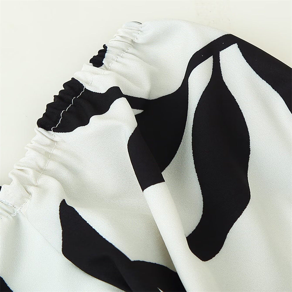 Summer Women's Fashion Color-Blocked Cut-Out Waist Patchwork Maxi Dress 5