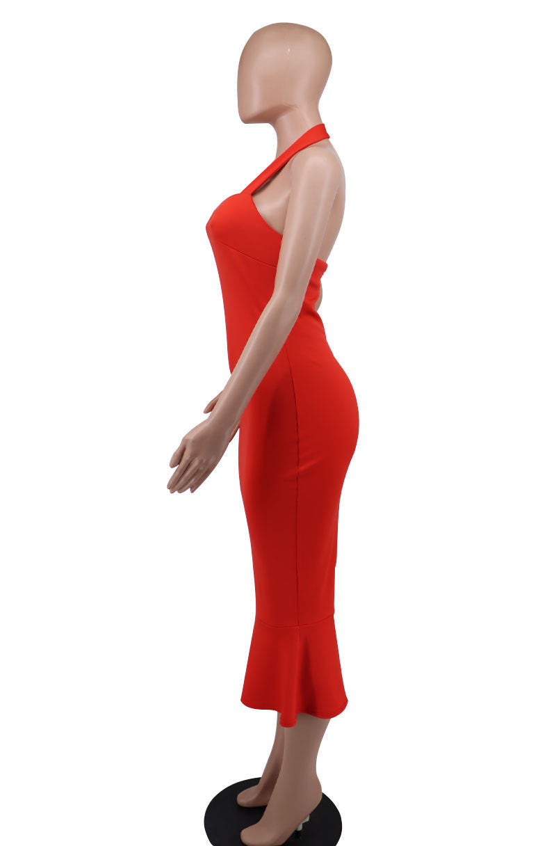 Summer Ladies Sexy Halter Neck Bodycon Dress 14